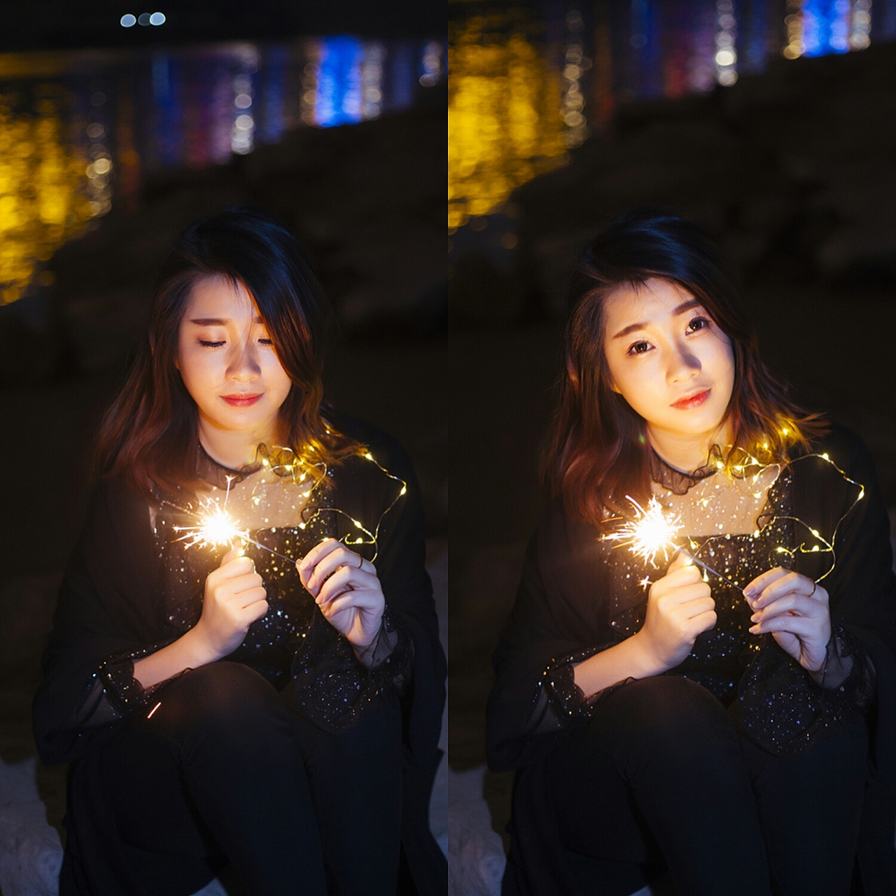 烟花夜景人像（图ZMTA2OTU1MzU2） - 人像摄影 - 站酷设计师小红啊原创素材 - 站酷ZCOOL