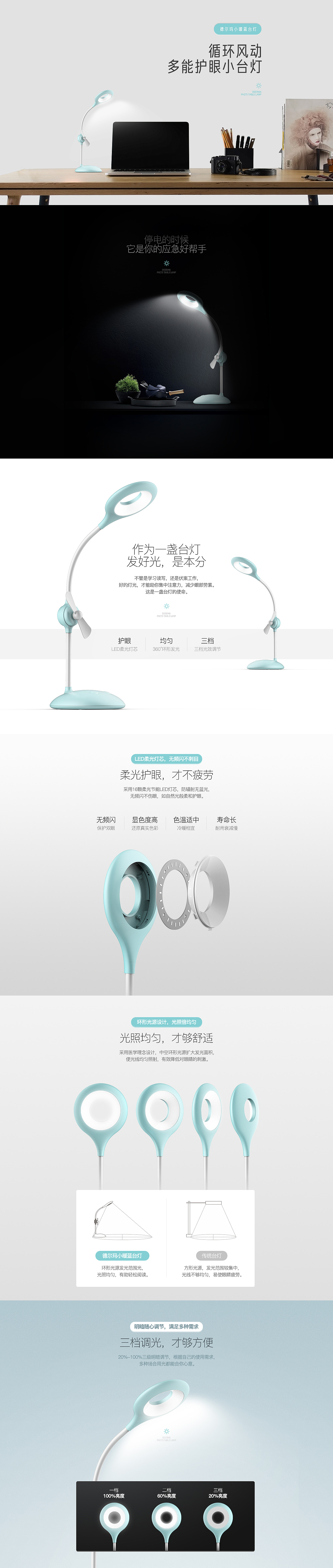 德尔玛小暖蓝台灯（图ZODQxOTkyOTY=） - 电商 - 站酷设计师YCMANS原创素材 - 站酷ZCOOL