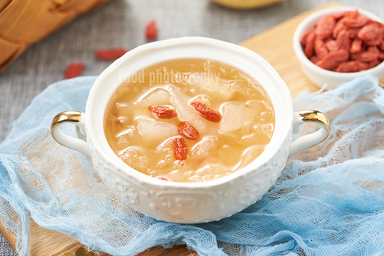 南瓜粥和冰糖雪梨甜品拍摄淘宝电商美食摄影老鱼视觉