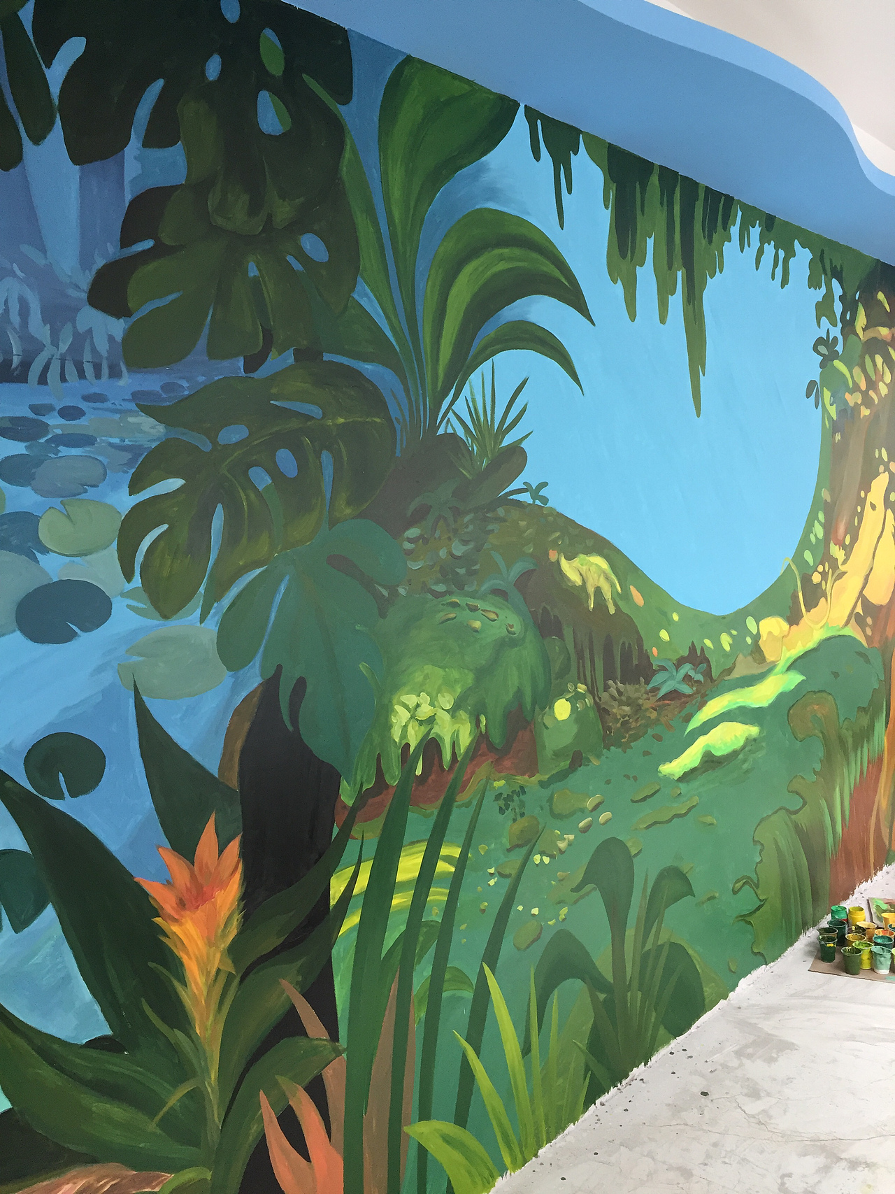 【常州市衡山路澳游宝贝亲子游泳馆森系壁画】