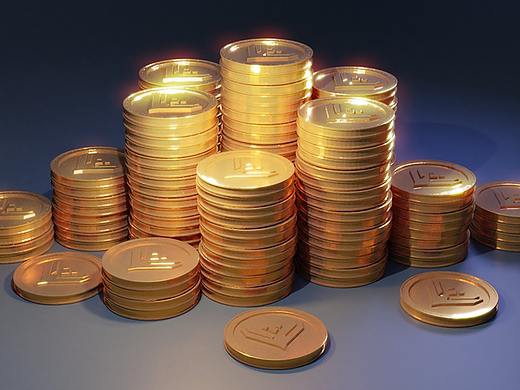 金币模型堆叠