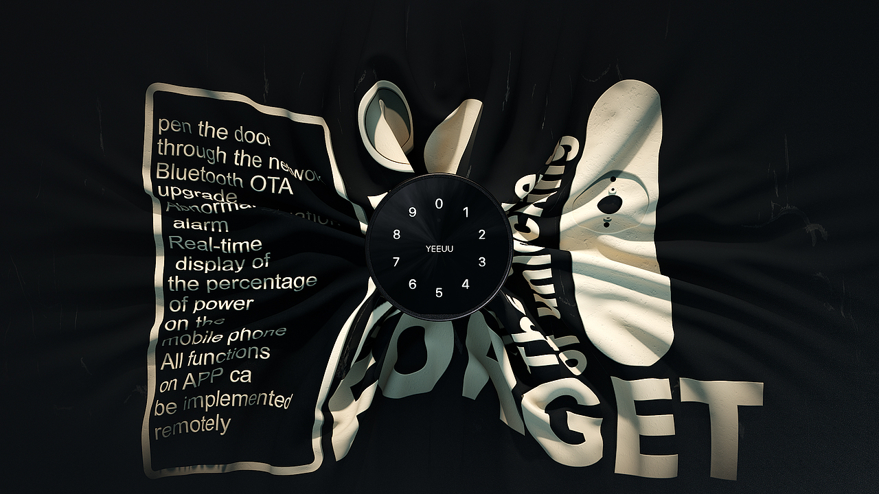 智能门锁H1（图ZMTk0MjQxNDU2） - 产品 - 站酷设计师观察者s原创素材 - 站酷ZCOOL