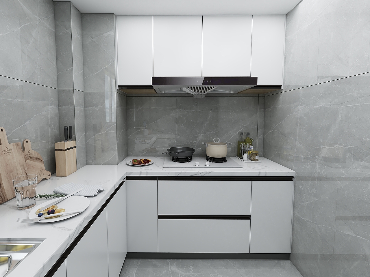 厨房空间布置（图ZMjM2MTQ2OTU2） - 家装设计 - 站酷设计师迷津1001原创素材 - 站酷ZCOOL