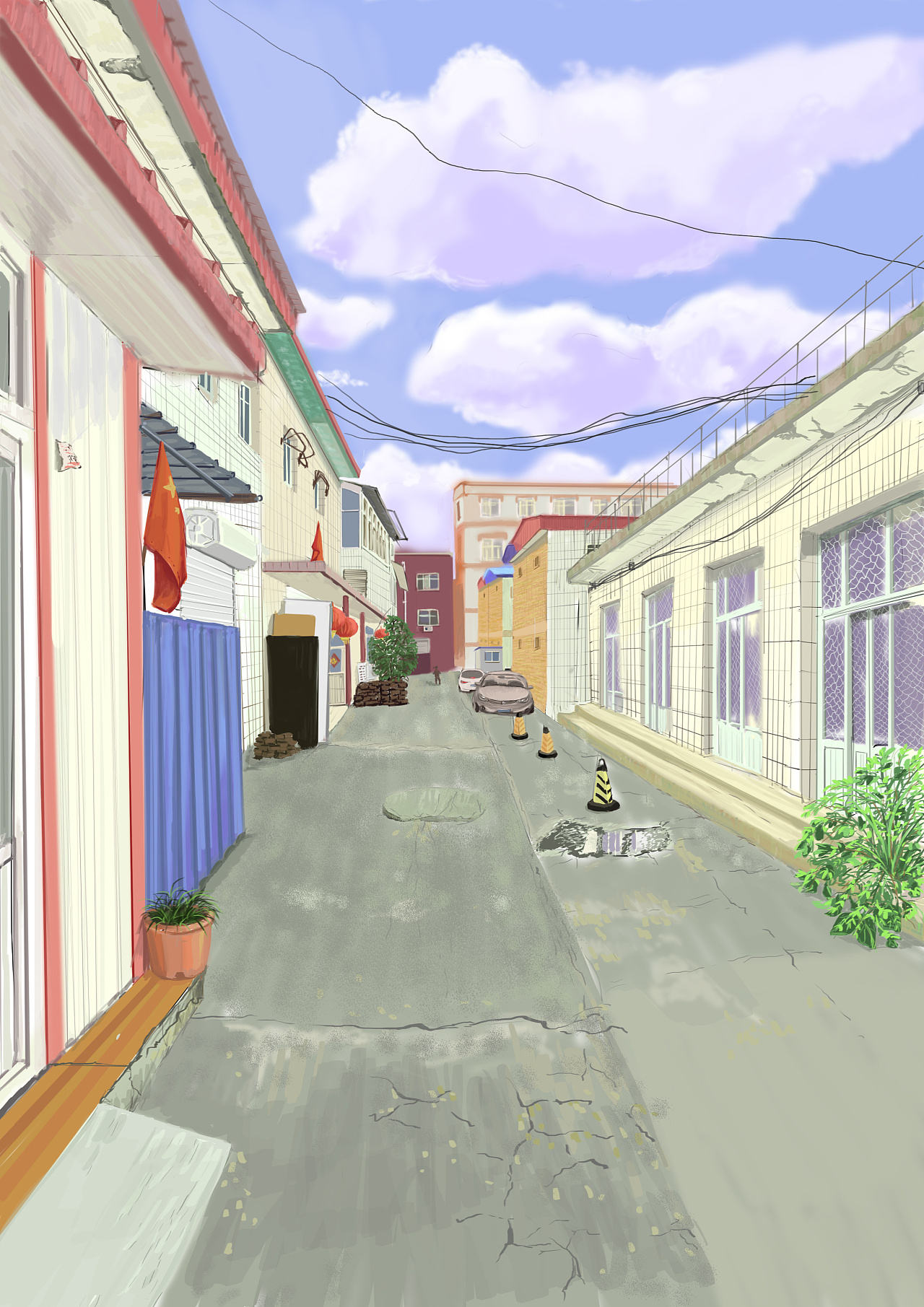 家门口小画|插画|创作习作|木moon - 原创作品 - 站酷 (zcool)