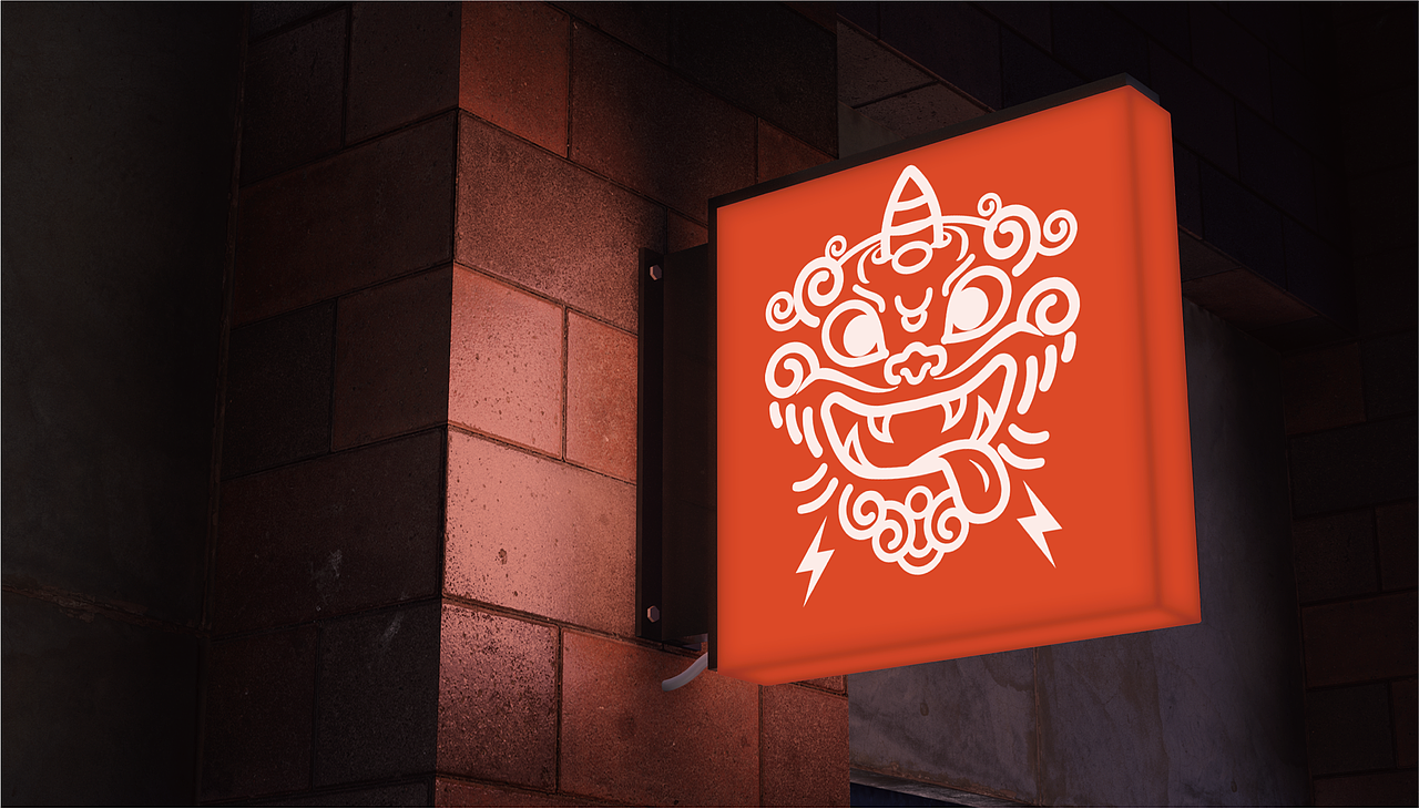 中国传统神话元素，卡通类LOGO-品牌设计