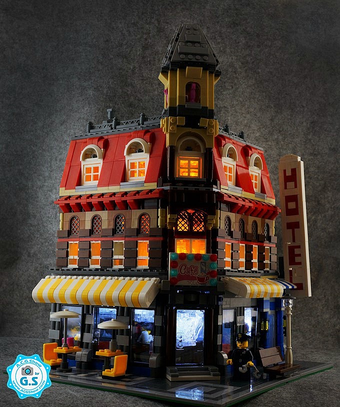复刻乐高10182转角咖啡厅内饰加强版