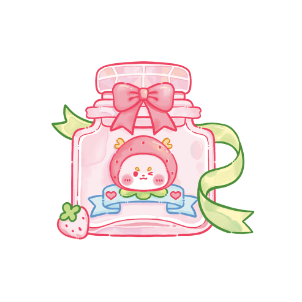 甜味草莓龙（图ZMzQ0MTU4MDE2） - 商业插画 - 站酷设计师进击的泡泡原创素材 - 站酷ZCOOL
