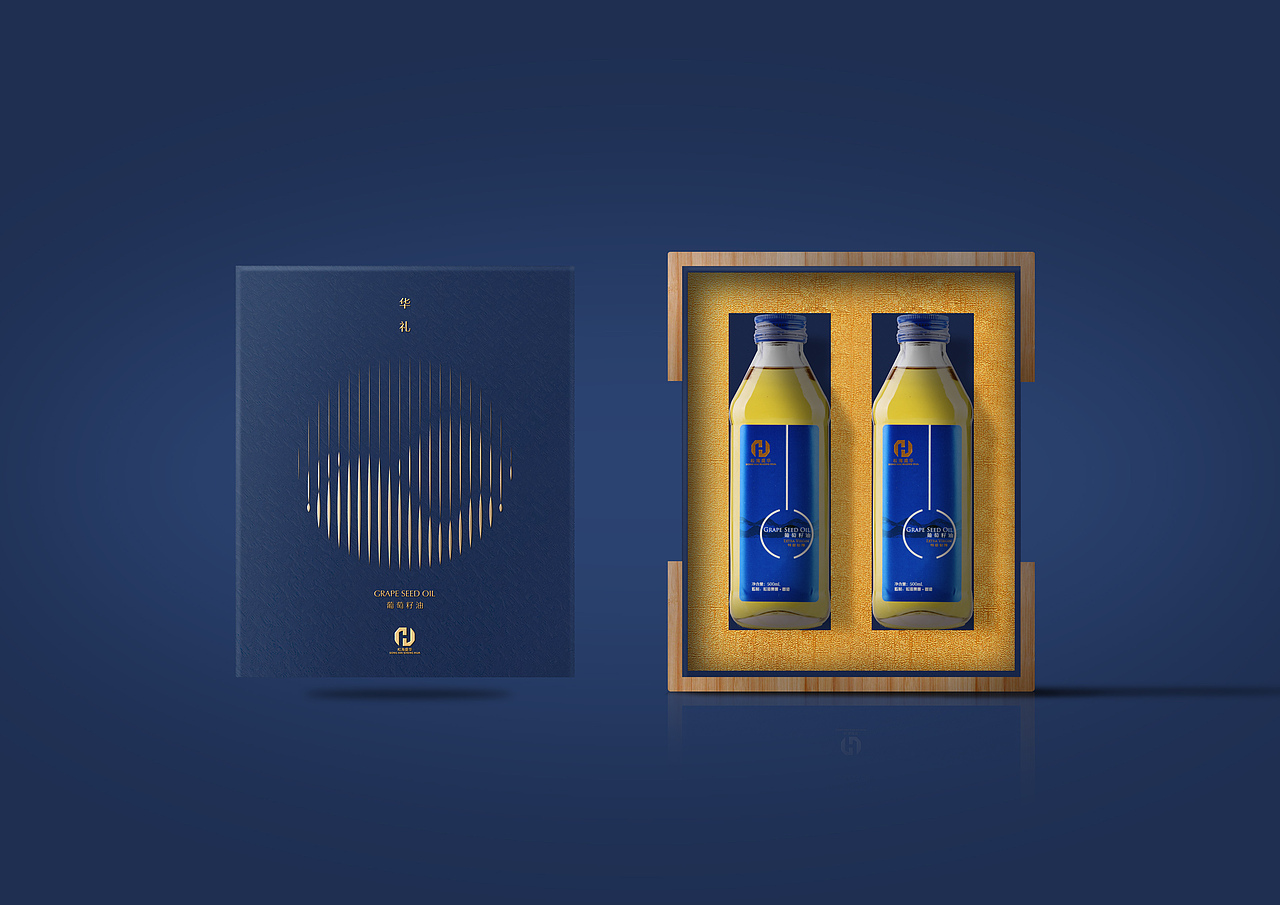 松海盛华 | 葡萄籽油礼盒包装设计（图ZMTMyMjM0MzI0） - 包装 - 站酷设计师邢者工作室原创素材 - 站酷ZCOOL