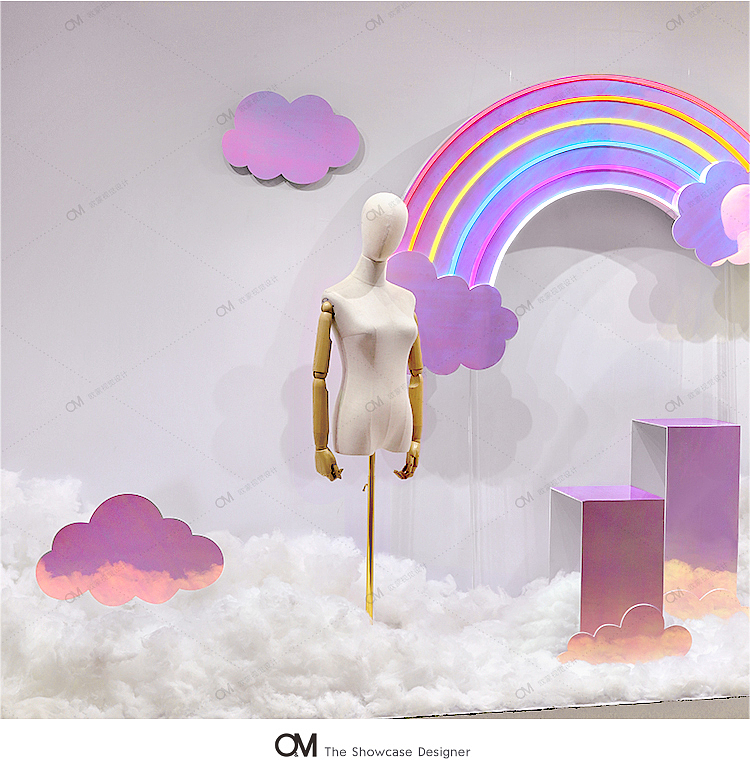 彩虹云朵橱窗（图ZMTgyMzUwOTI0） - 展陈设计 - 站酷设计师OM橱窗设计原创素材 - 站酷ZCOOL