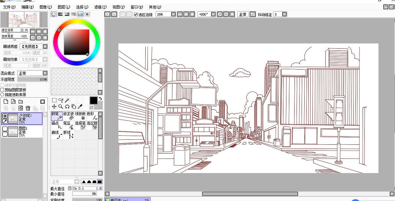 梅花市线稿