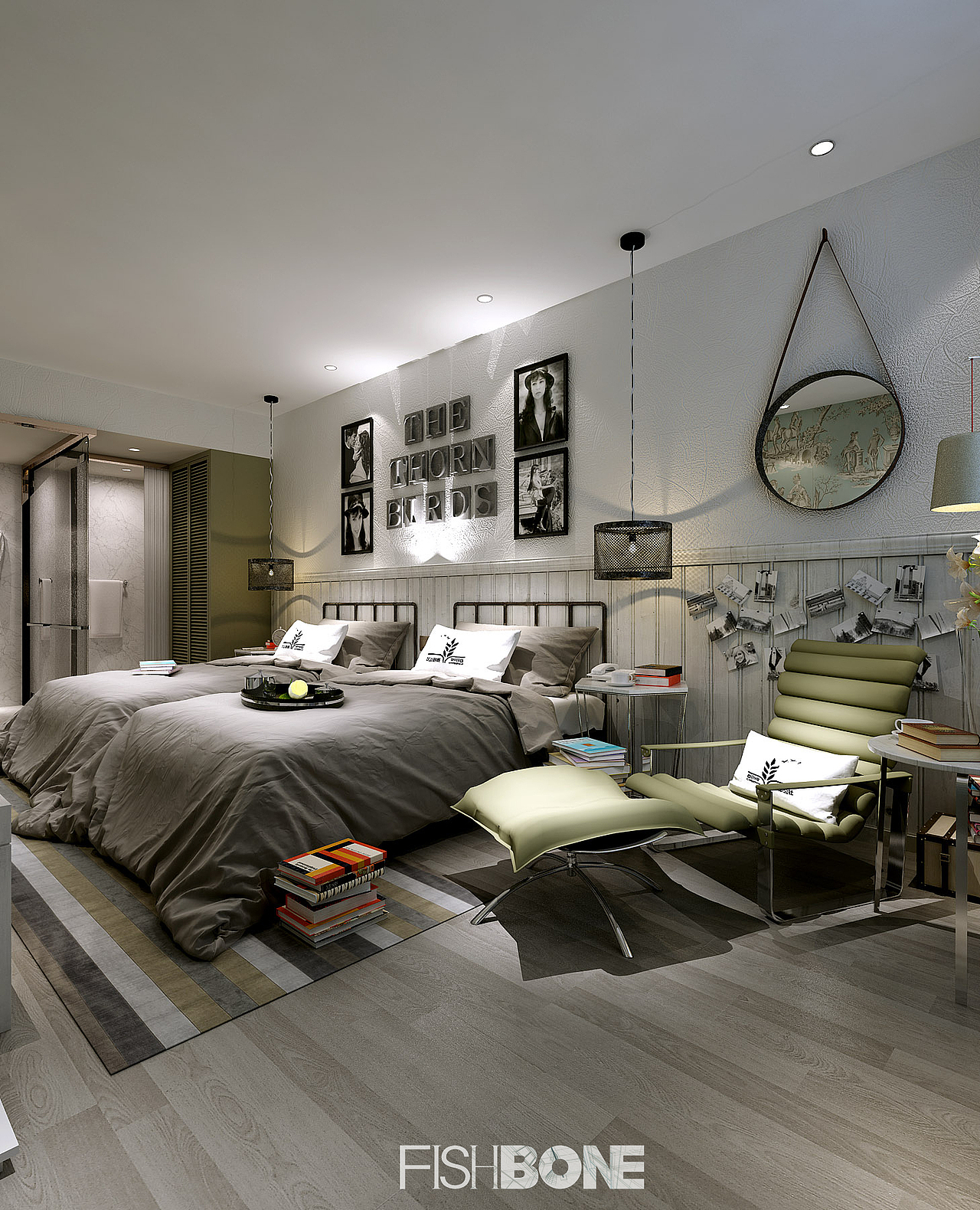 鱼骨设计-橄榄公社1966文创酒店