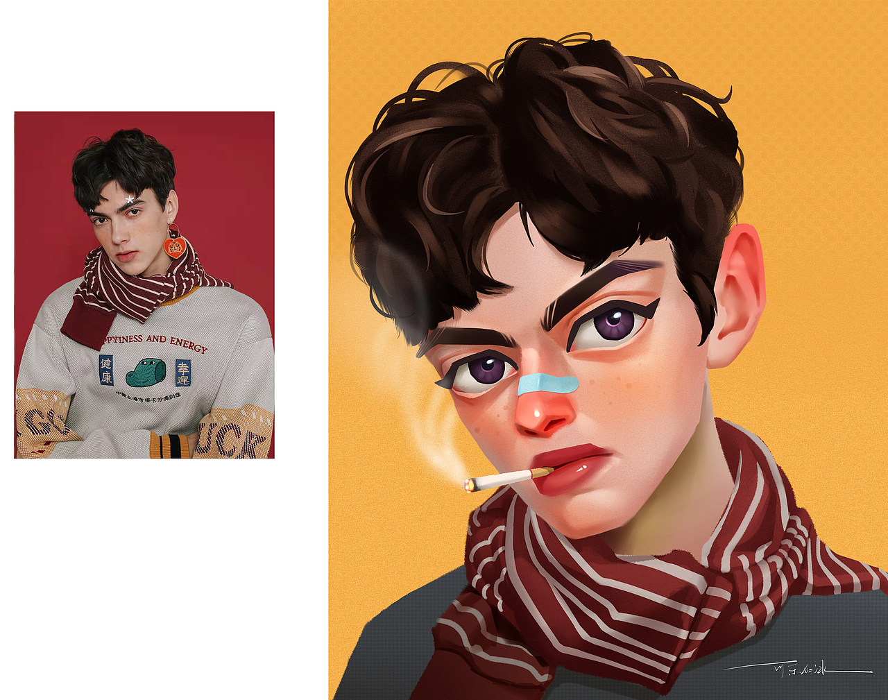 照片转美式风格卡通头像练习