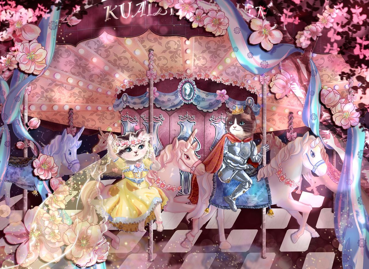 猫咪游乐园约稿（图ZMzE2OTUxNTc2） - 商业插画 - 站酷设计师蒯蓁蓁Kuaizhen原创素材 - 站酷ZCOOL