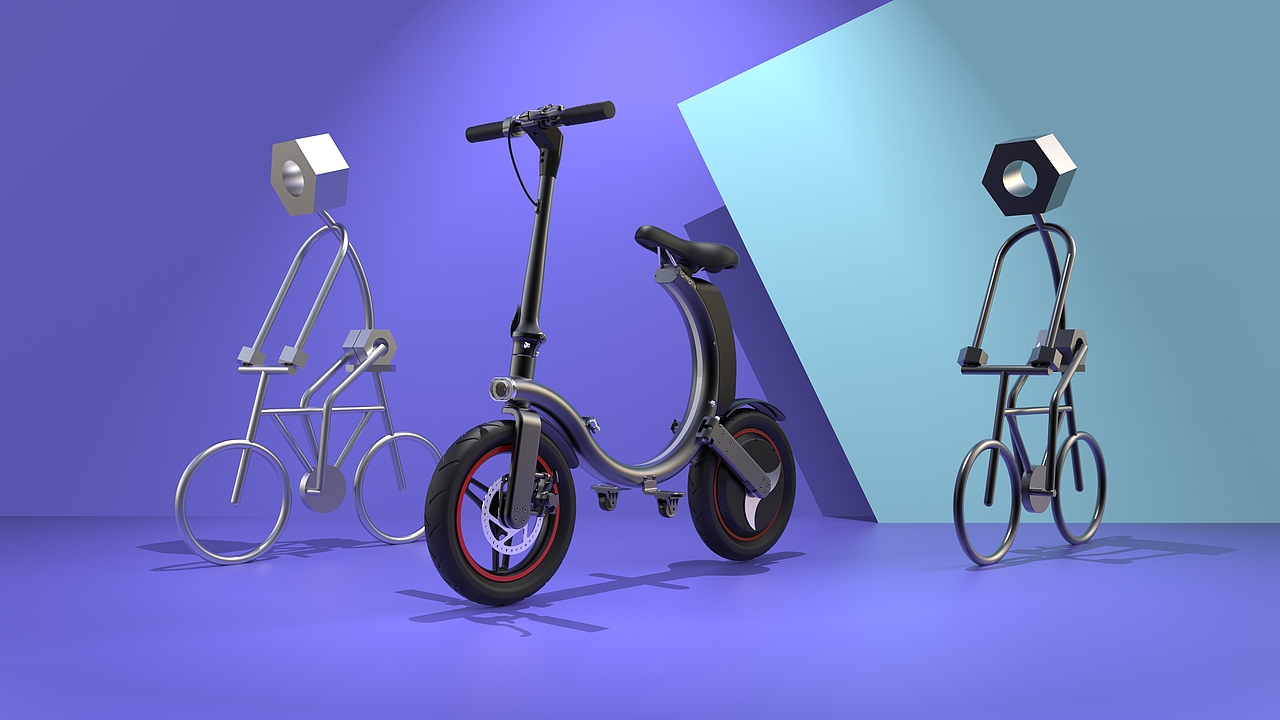 原创作品_新型折叠电动车