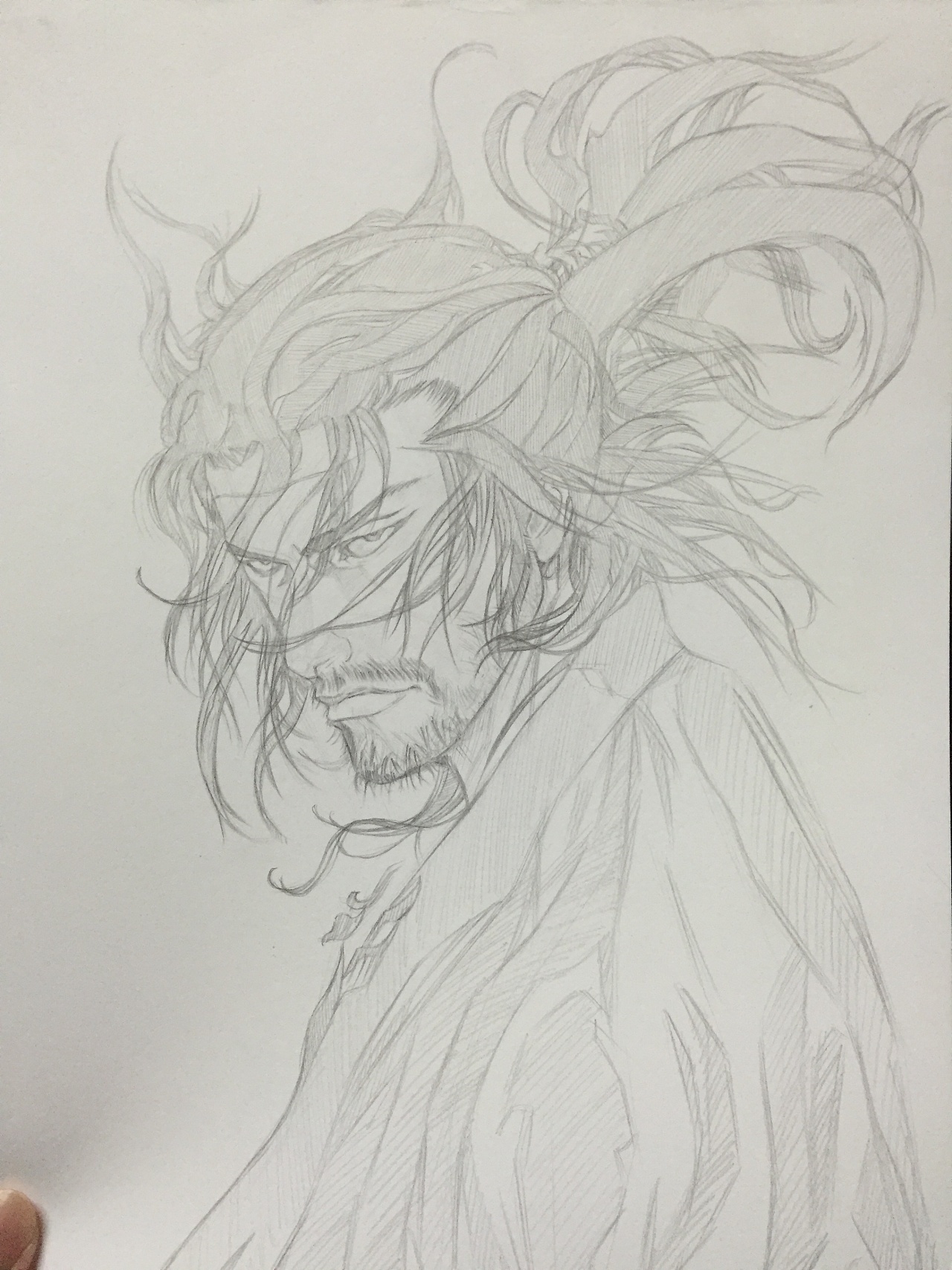 临摹井上雄彦浪客行双雄宫本武藏与佐佐木小次郎