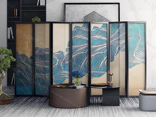 中式屏风、现代屏风、屏风、隔断