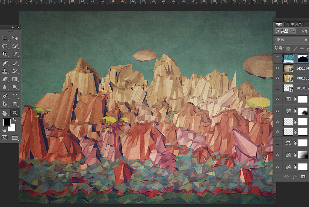 低多边形插画（图ZMjE4Mzg3NDQ=） - 艺术插画 - 站酷设计师半岛铁饭盒原创素材 - 站酷ZCOOL