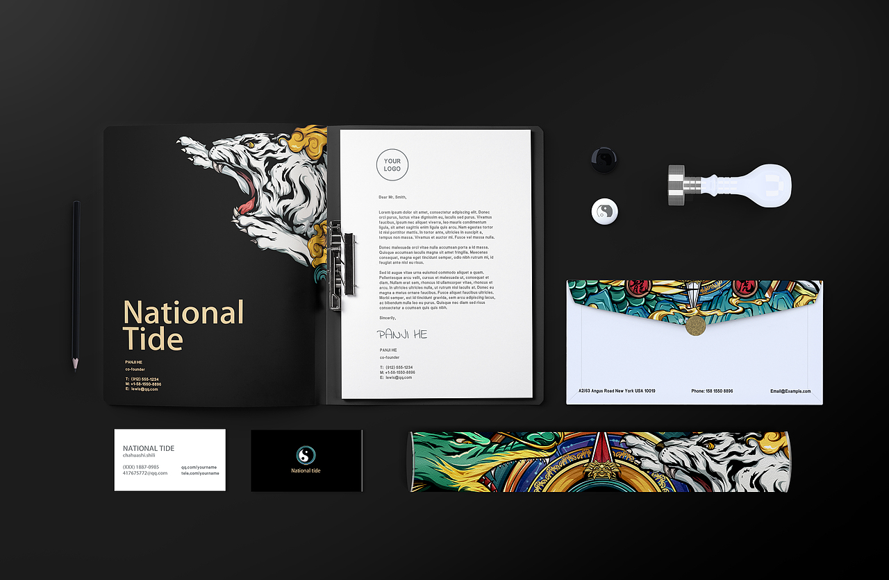 《龙争虎斗》国潮插画展示与应用（图ZMjMwODkzNDMy） - 创作习作 - 站酷设计师小小Jeet原创素材 - 站酷ZCOOL