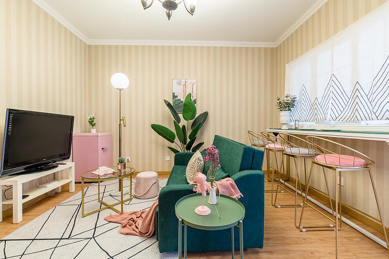 民宿软装改造之一点绿一点粉（图ZMTUwNTQ4ODAw） - 家装设计 - 站酷设计师刘百万姐姐原创素材 - 站酷ZCOOL