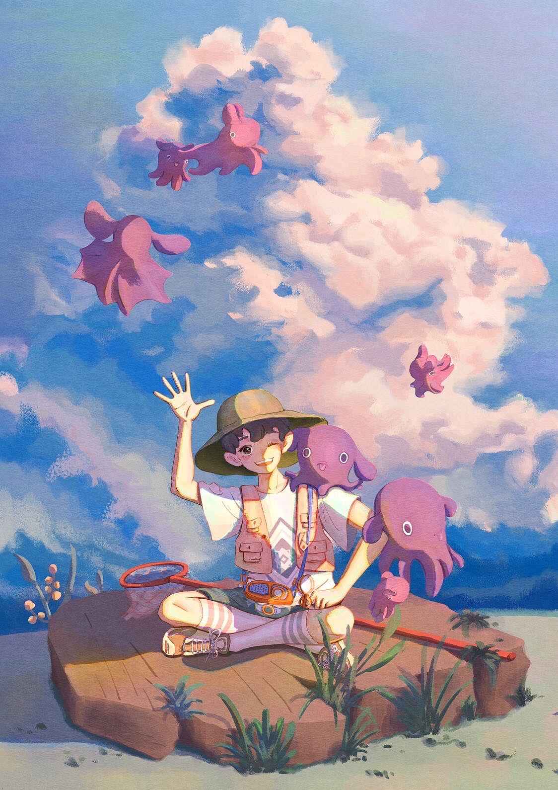 梦中的夏天（图ZMzI5NjU0NTE2） - 创作习作 - 站酷设计师Sharon未来原创素材 - 站酷ZCOOL