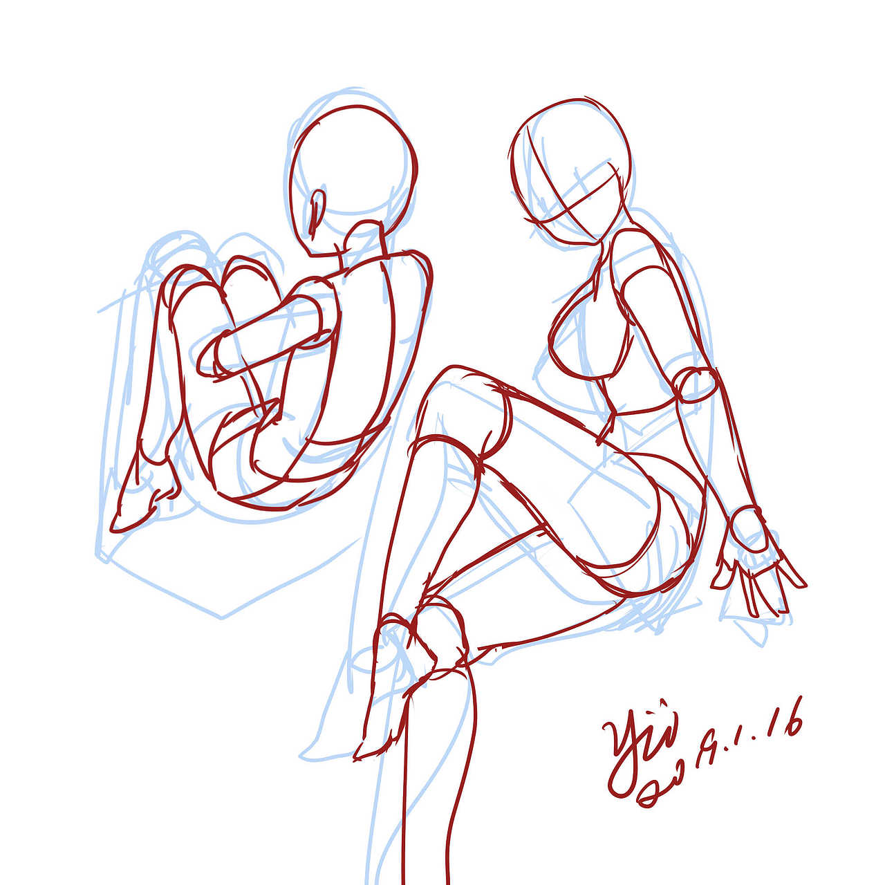 2019年1&2月部分速写