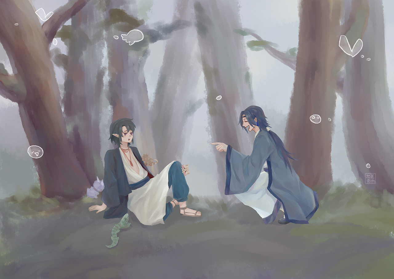 罗小黑同人蓝溪镇老君和玄离