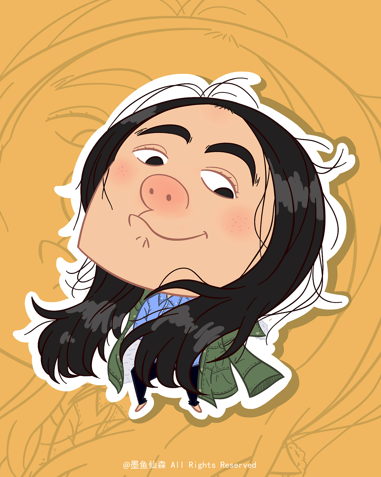 q版卡通人物设计方脸系列