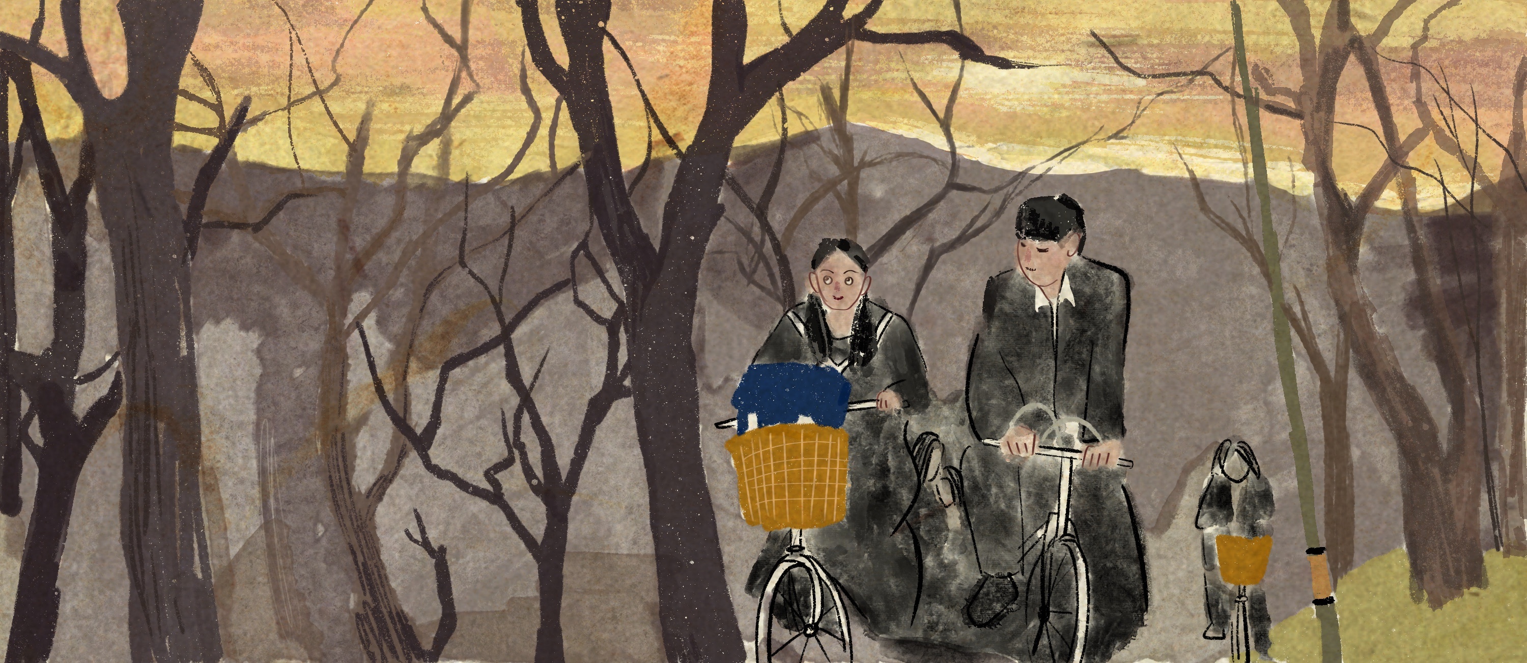 岩井俊二的电影《情书》画面|插画|创作习作|yin月 - 原创作品 - 站酷