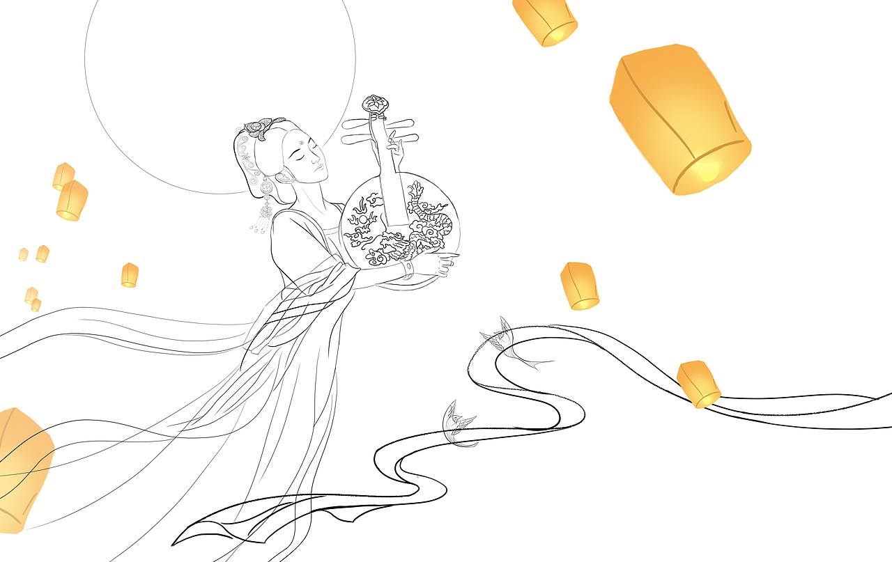 琵琶语（图ZMjM1MTIxNDcy） - 创作习作 - 站酷设计师宁采臣的女友原创素材 - 站酷ZCOOL