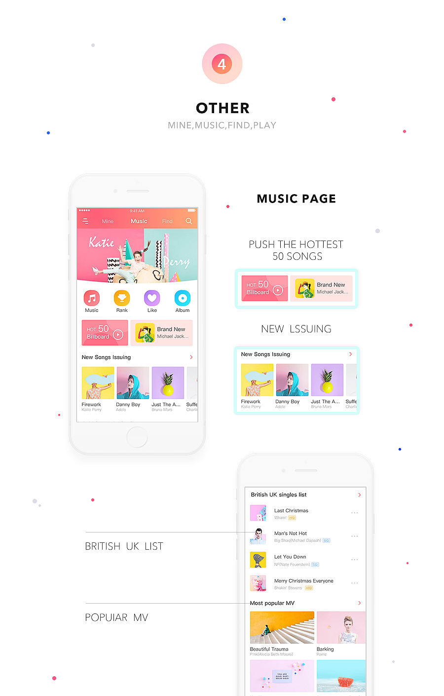 【原创作品】Pocket music音乐App 2.0 ，内附交互动效（图ZMTAyODkxNTQ4） - 主题/皮肤 - 站酷设计师神奇的奇子原创素材 - 站酷ZCOOL