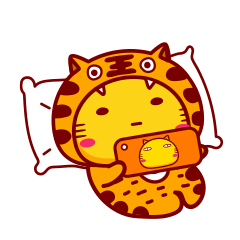 哈咪猫x小老虎插画表情