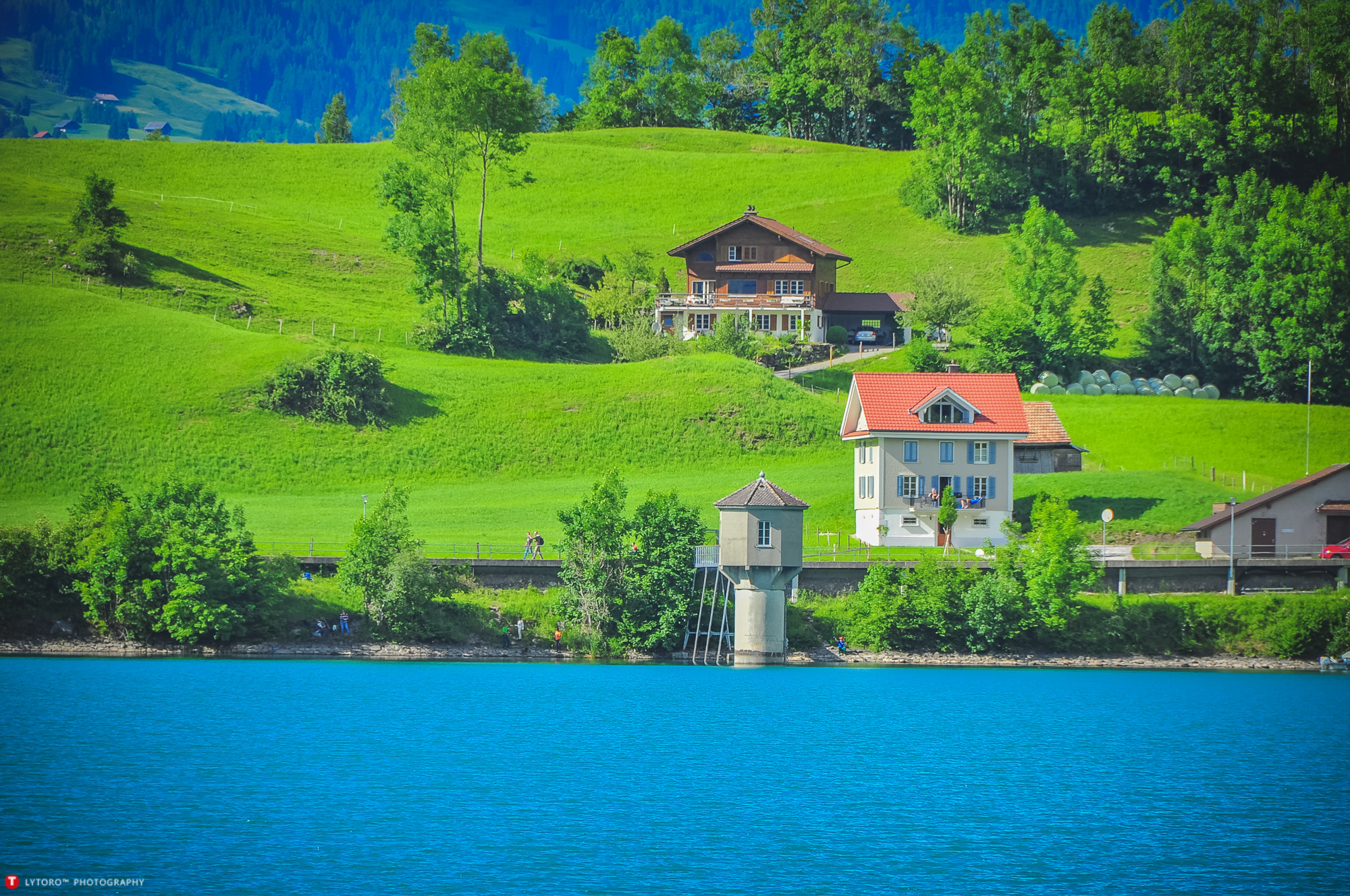 #800365 4K, 5K, Lucerne, Switzerland, Houses, Lake, Trees - Rare Gallery HD Wallpapers