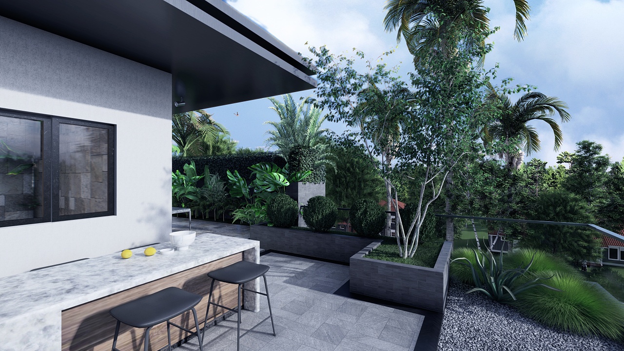 简约现代风小庭院设计