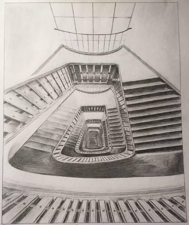 透视螺旋楼梯（图ZNjIwMzc3NzI=） - 绘画 - 站酷设计师神采飞扬999原创素材 - 站酷ZCOOL