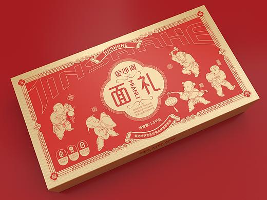 金沙河-挂面礼盒设计|挂面包装设计|瑞智博诚品牌设计