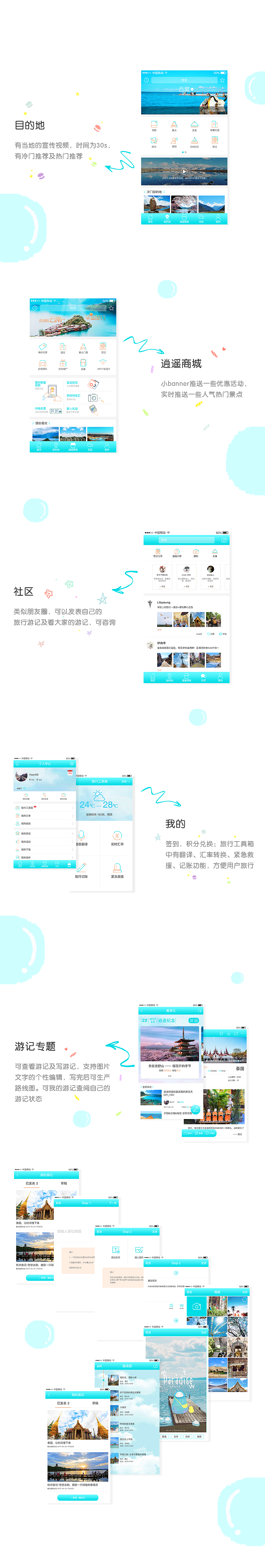旅游APP界面展示（图ZODM2Nzg3NTI=） - 交互/UE - 站酷设计师小妖w原创素材 - 站酷ZCOOL