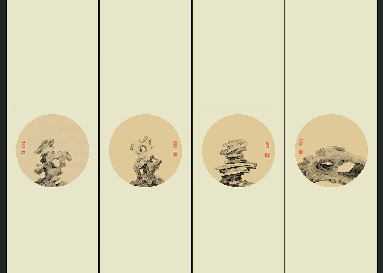 纯painter软件手绘,工笔太湖石  附带笔刷设置