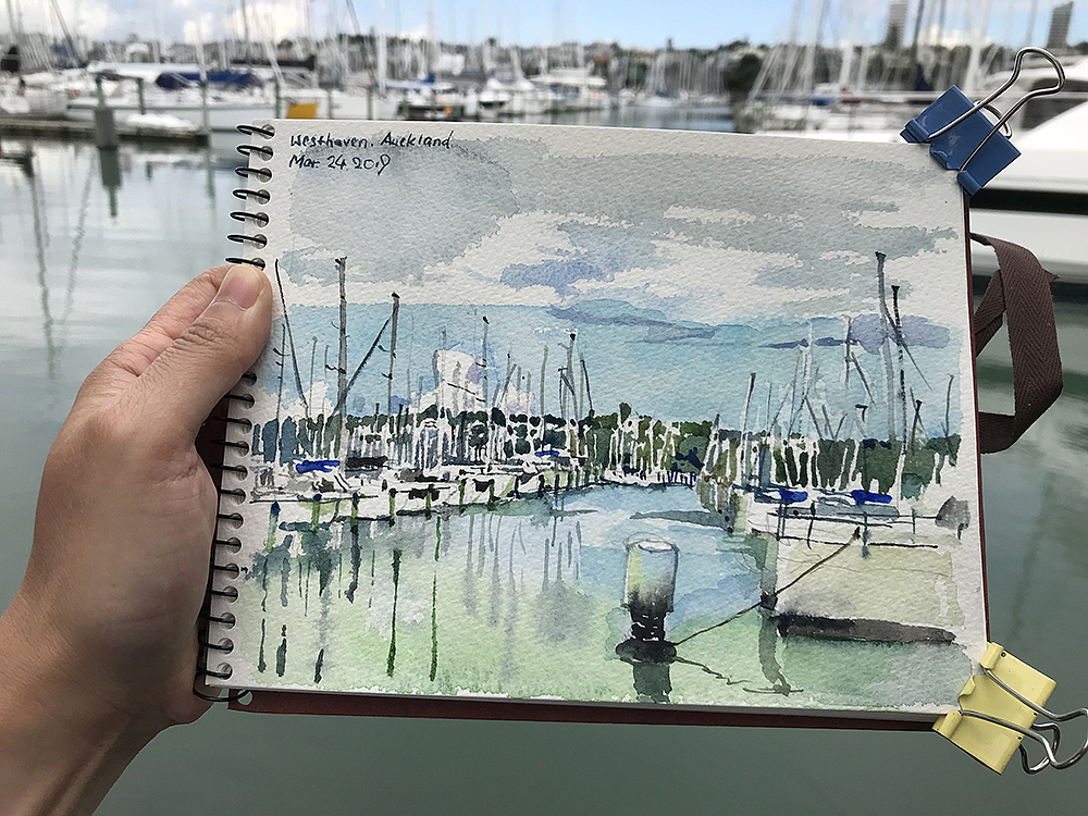 纽西兰南岛之旅的插画&速写