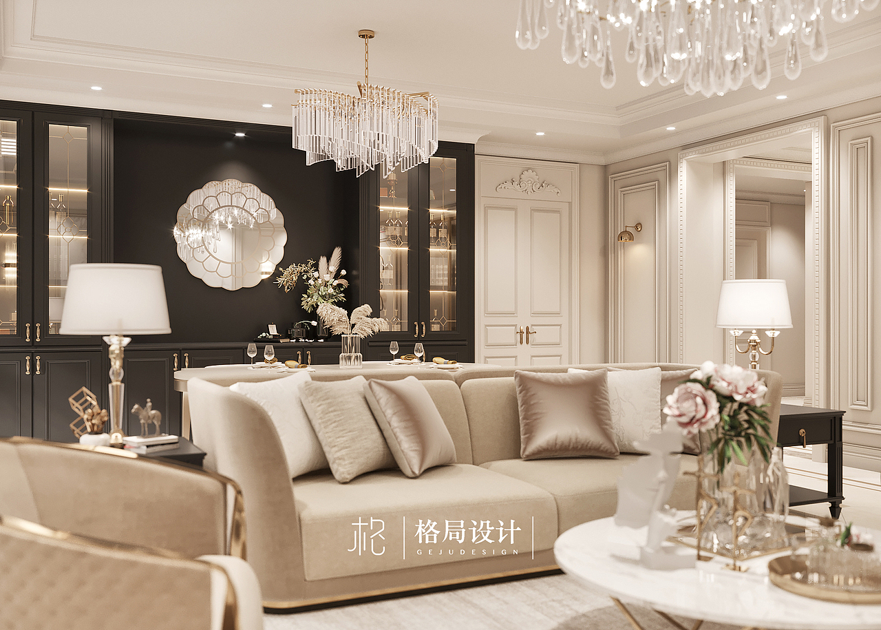 小香风法式客厅（图ZMjY3ODk1MzA0） - 家装设计 - 站酷设计师格局设计石石原创素材 - 站酷ZCOOL