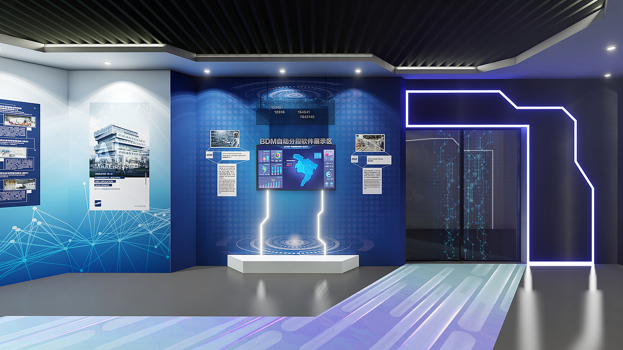 多媒体现代企业展厅|空间|展陈设计|发条丁bluke_原创作品-站酷zcool