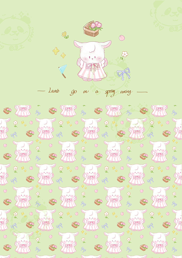 小羊🐑/做了四方连续图~