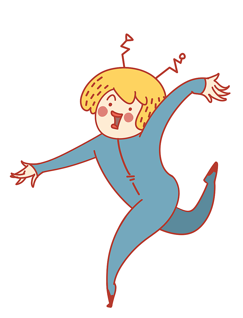 我的朋友们 扁平涂鸦