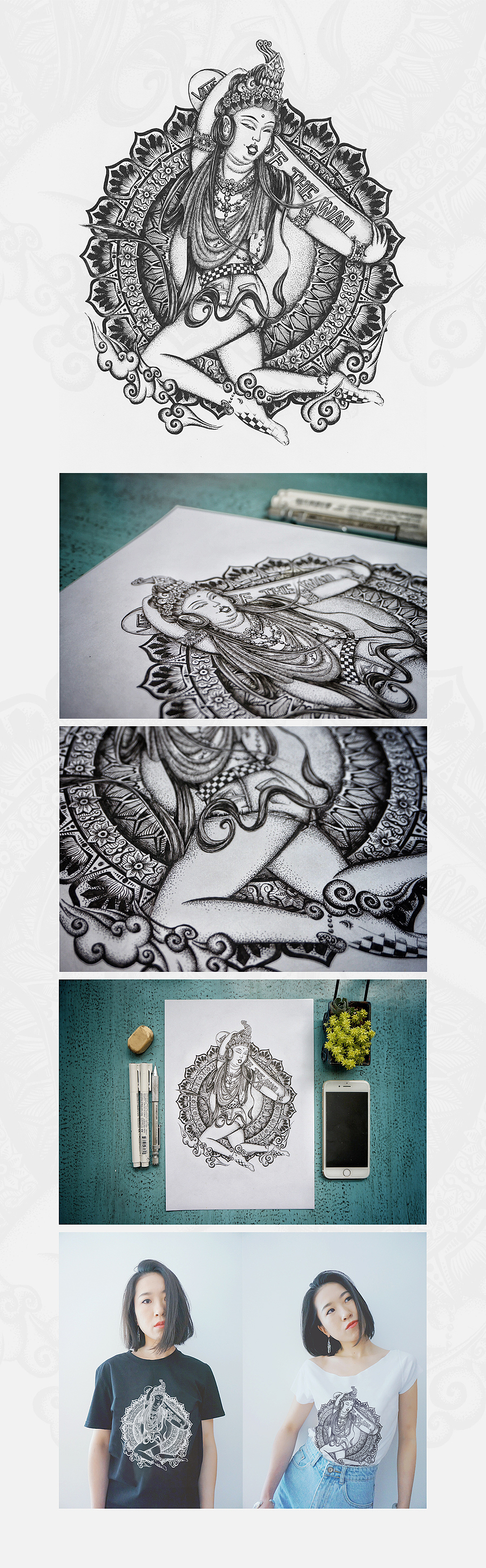 #VANS藝術(shù)家#TEE圖案-飛天派（圖ZNDgwMjEzODg=） - 商業(yè)插畫 - 站酷設(shè)計師兔籽Echo原創(chuàng)素材 - 站酷ZCOOL