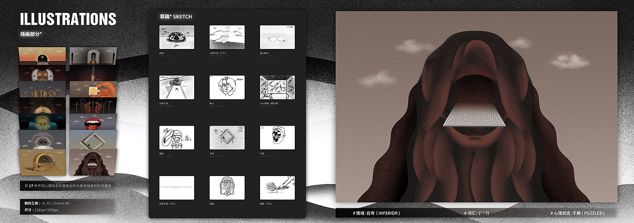 社交恐惧症的可视化表现（图ZMjExODI1ODUy） - 书籍/画册 - 站酷设计师Wangyeonza原创素材 - 站酷ZCOOL