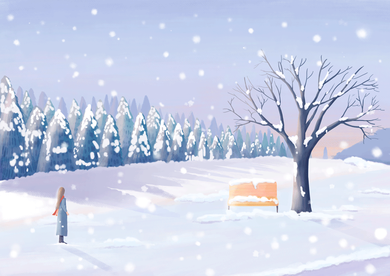 雪国（图ZMTc4NjA5NjI4） - 商业插画 - 站酷设计师拾荒小鹿菌原创素材 - 站酷ZCOOL