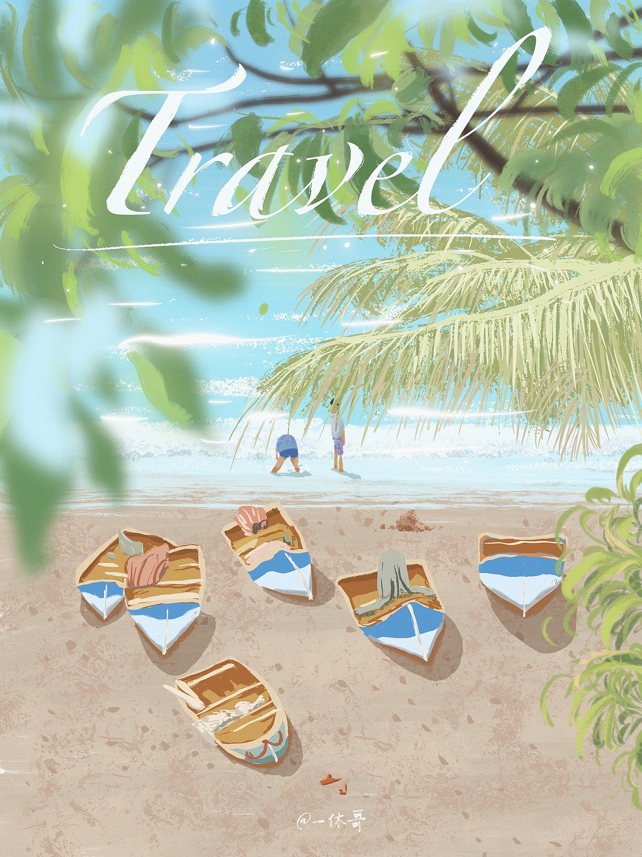分享治愈瞬间/风景插画/原创插画（图ZMjk5MTU0MTU2） - 商业插画 - 站酷设计师会画画的一休哥原创素材 - 站酷ZCOOL