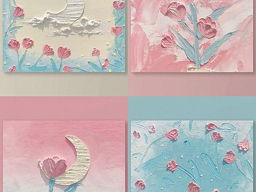 原创油画棒小画
