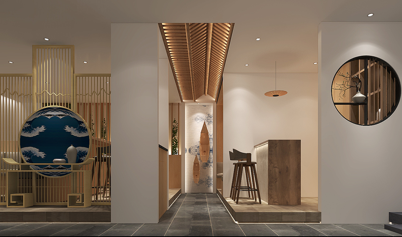 合肥日本料理店装修日式餐厅设计细节日料店装修效果