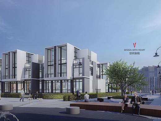 v8空间|日夜景不规则“盒子”，白色极简的高级感