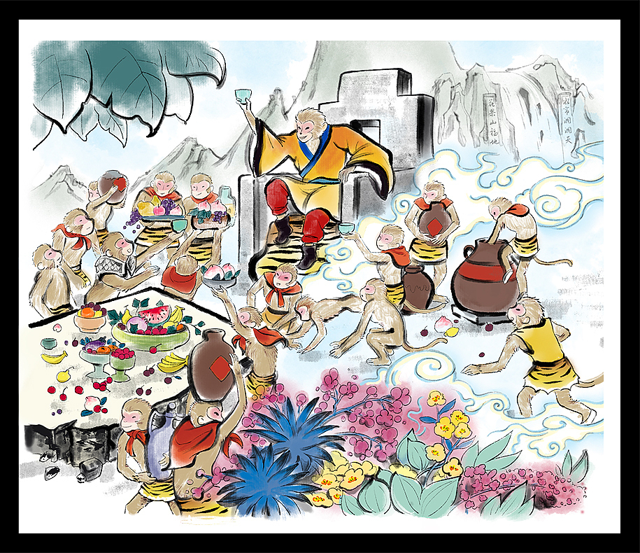 西游记（图ZMTQxMDI3ODAw） - 商业插画 - 站酷设计师果冻文化工作室原创素材 - 站酷ZCOOL